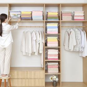 Remittur clear bags offer visibility while organizing laundry and wardrobe items