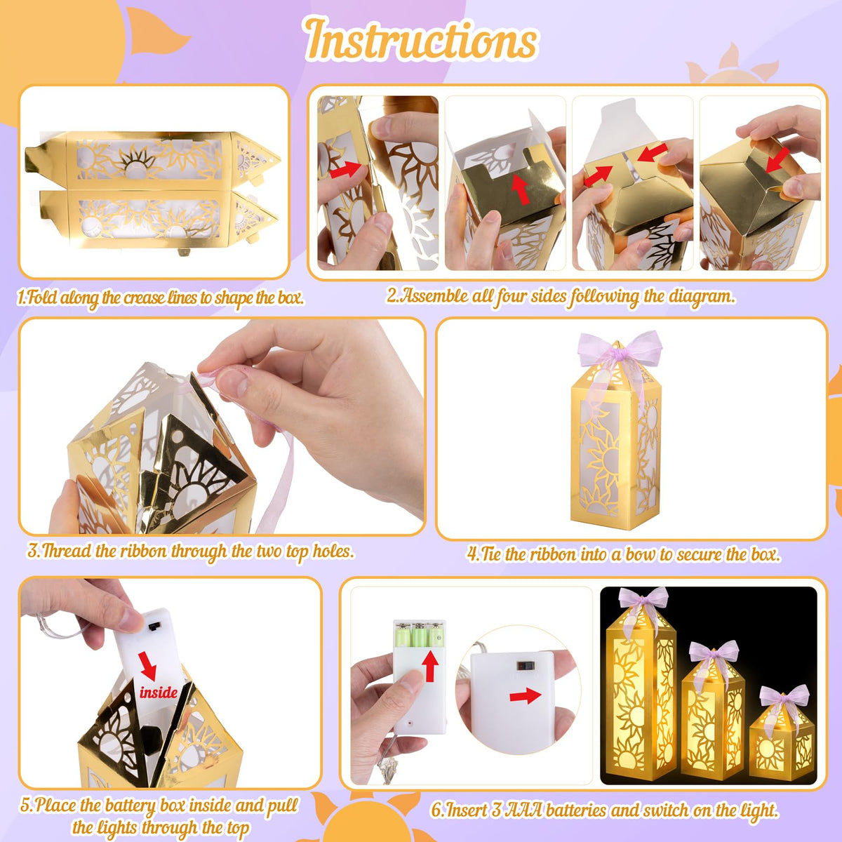 Renbuzhu illuminated sun lanterns create a photo-ready princess party backdrop.