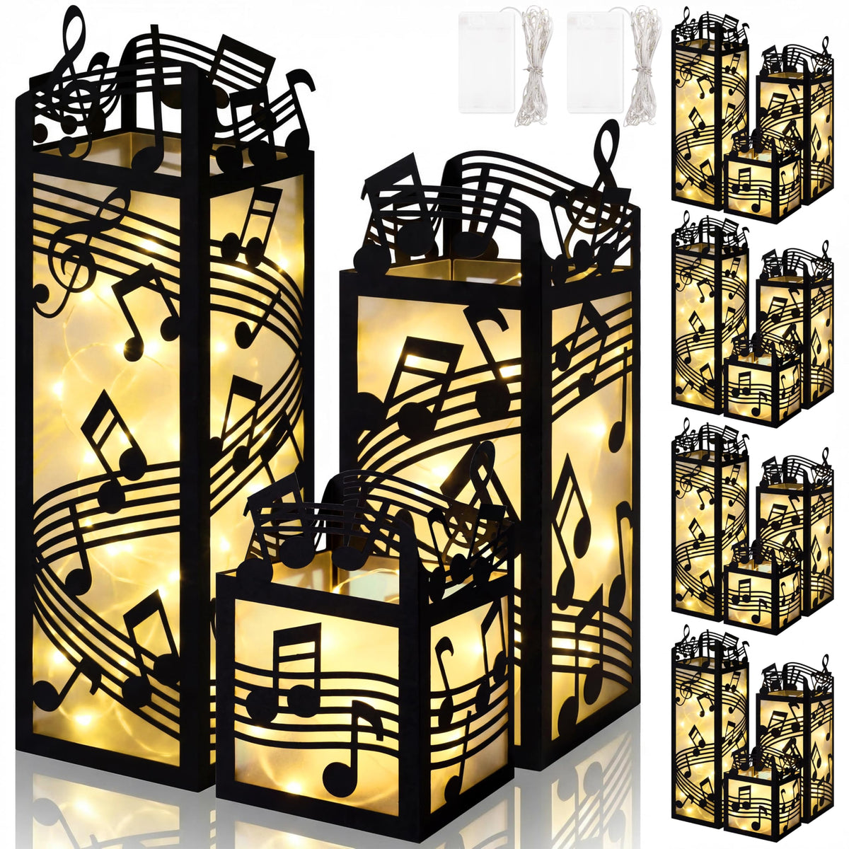 Renbuzhu musical notes boxes assembled as festive centerpiece.