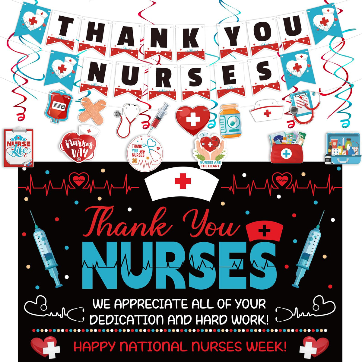 Renbuzhu Nurses Week banner Thank You Nurses boosts staff appreciation visuals.