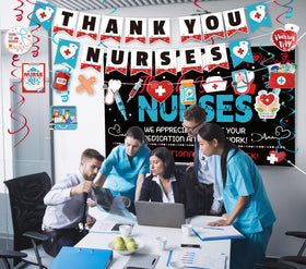 Renbuzhu Nurses Week swirls with cutouts add festive depth to decor.