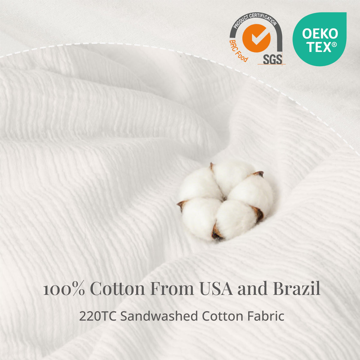 Renewroots duvet cover with zipper closure offers a seamless look and secure fit.