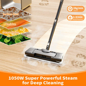 Renvadolix steam mop multi-surface technology switches floors and fabric