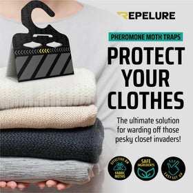 Repelure closet traps hanging discreetly protect clothes in a scent-free setup.