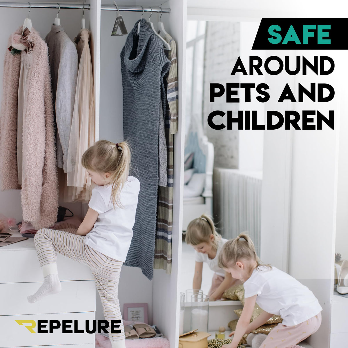 Repelure scent-free traps provide safe, odorless moth control for homes with children and pets.