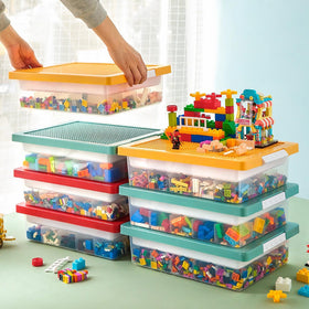 Green color accent adds calm to playrooms and desks