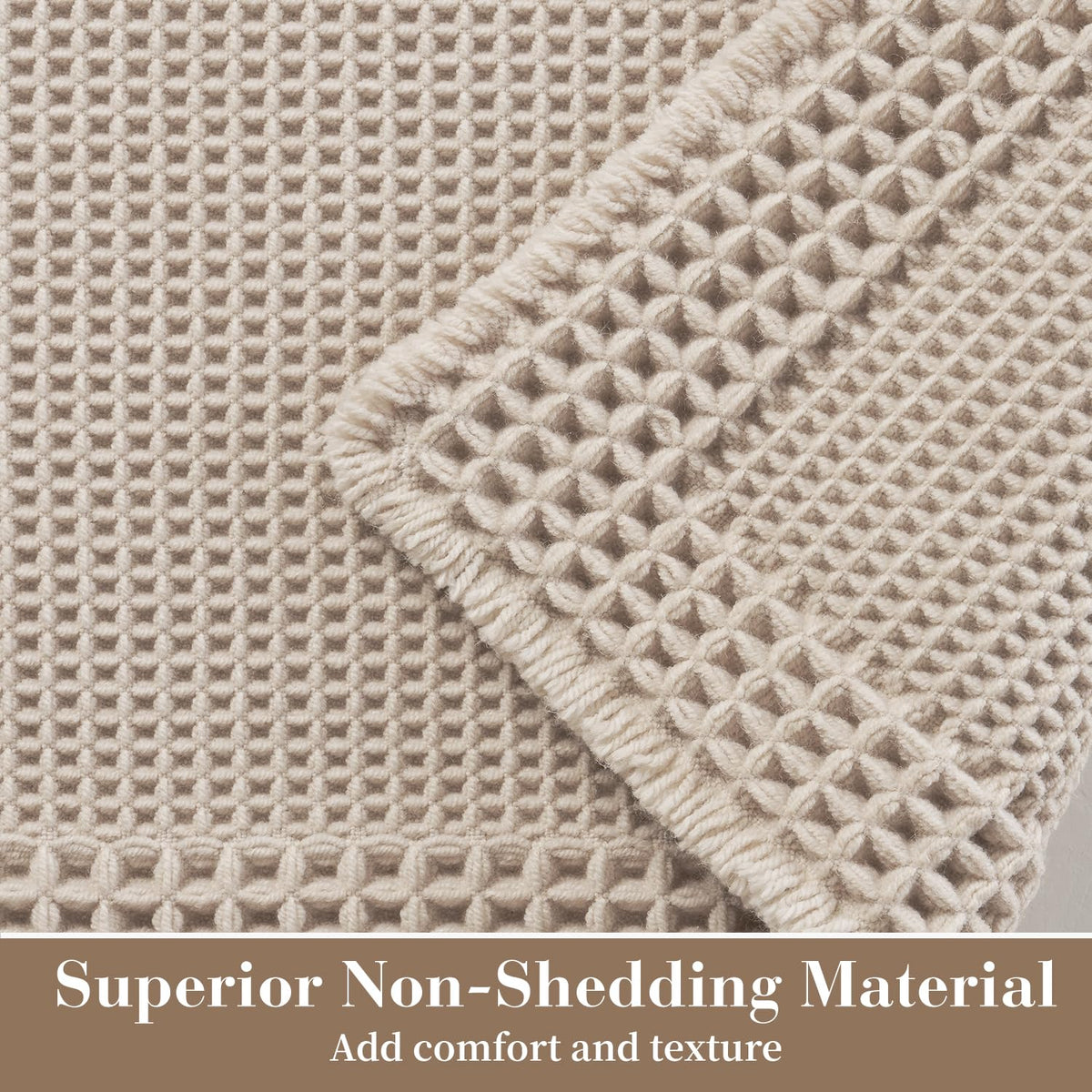 RESARE absorbent waffle mat emphasizes fast absorption after showers and safer bathroom floors.