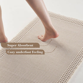 RESARE clear backing anti-slip mat prevents sliding for safer daily use.