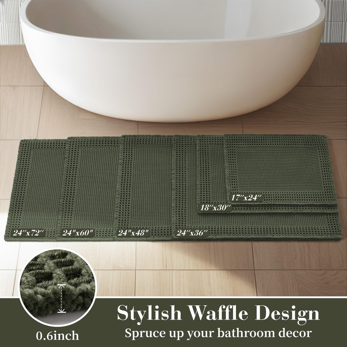RESARE easy-care mat, machine washable in cold water for simple upkeep.
