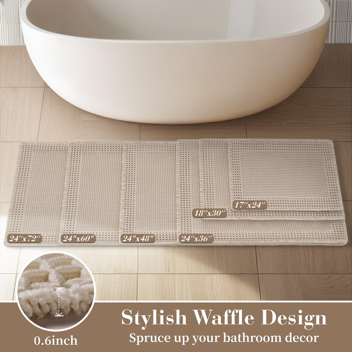 RESARE easy-care mat machine washable and quick to dry.