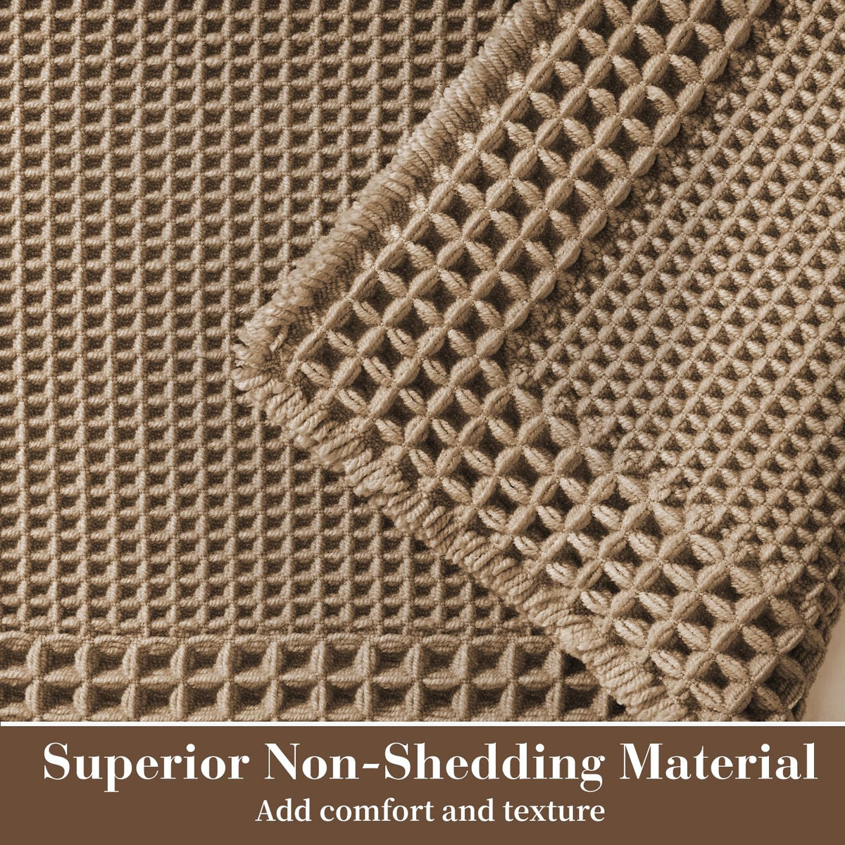 RESARE super absorbent bath mat quickly soaks up water for a drier floor.