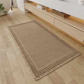 RESARE waffle bath rug texture adds style while absorbing water quickly.
