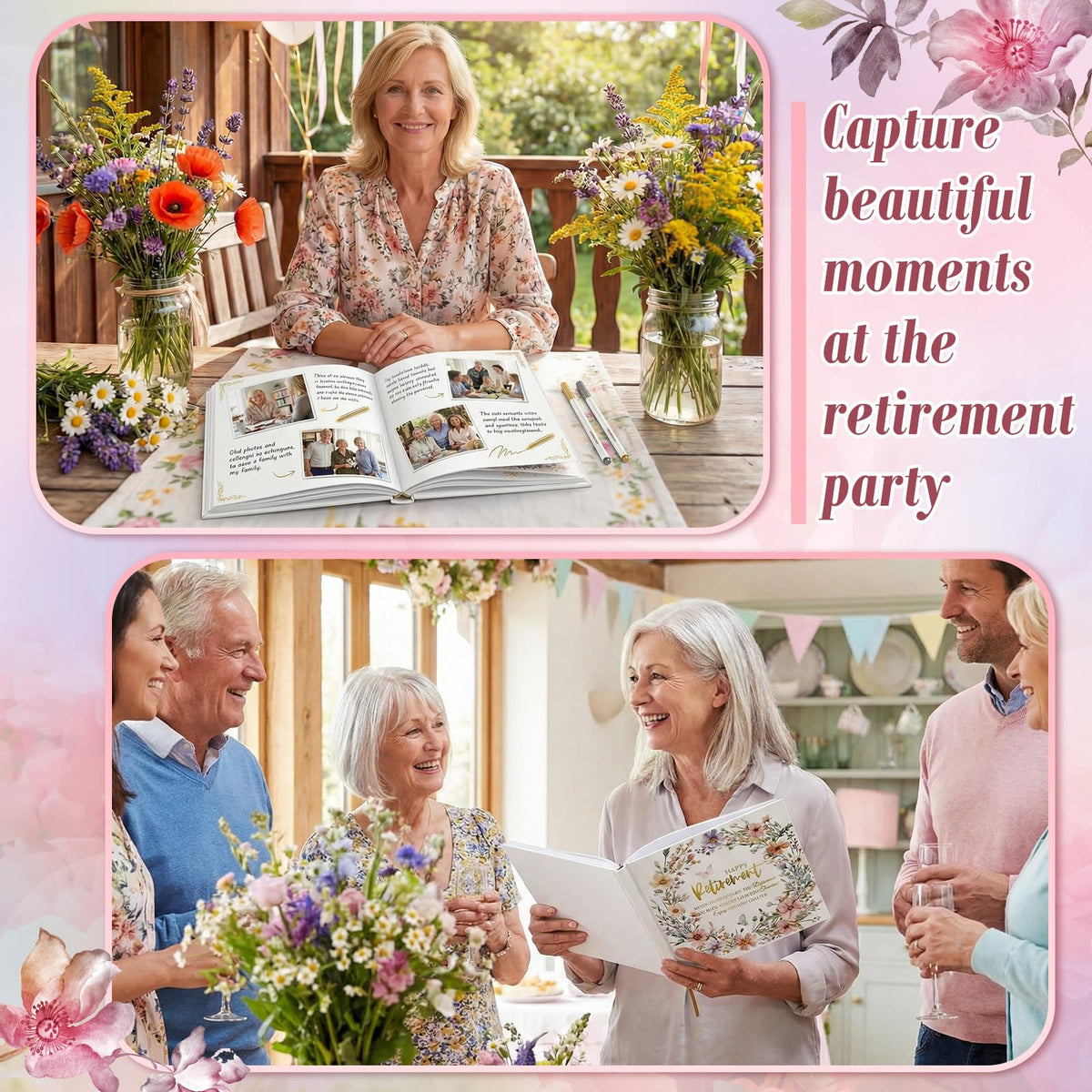 Resholder retirement book blank pages preserve heartfelt memories over time.