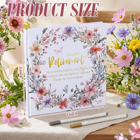 Resholder retirement book interior pages designed for clear signatures and messages.