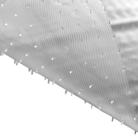 RESILIA low-pile carpet runner with clear vinyl protection for high-traffic areas