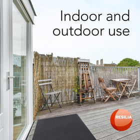 RESILIA non-slip backing keeps mat in place in kitchens and garages