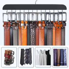 Resovo Belt Hanger with 14 hooks on each side for organized storage.