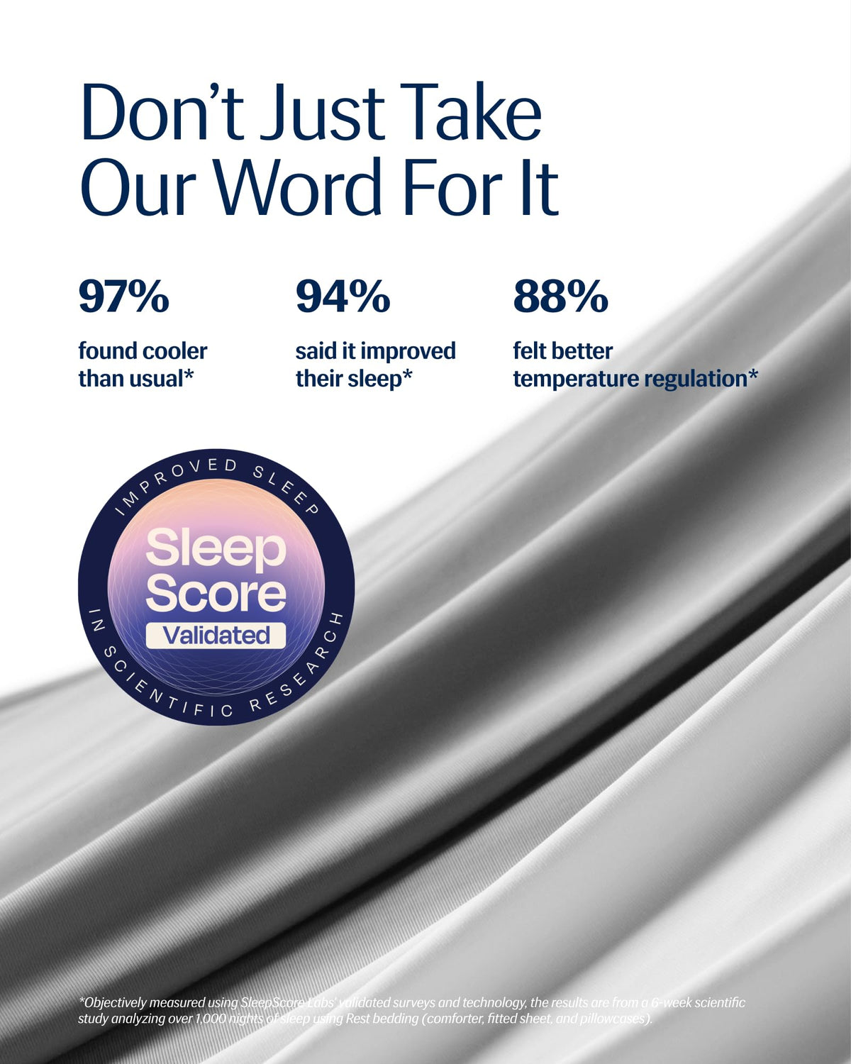 REST Evercool soft texture emphasizing skin-friendly feel for restful sleeping.