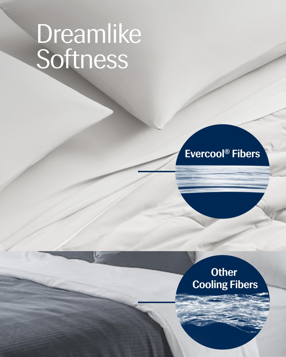 REST Evercool cooling comforter folded on bed for compact storage look