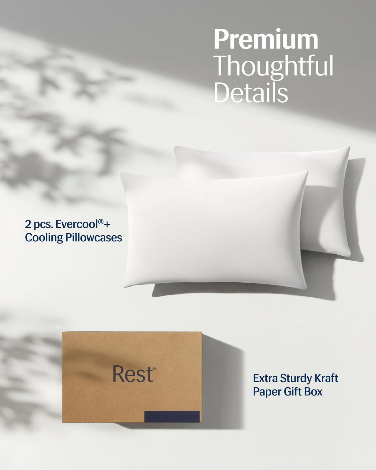 REST Evercool+ pillowcase premium softness suitable for sensitive skin.