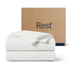 REST Evercool+ queen fitted sheet showing deep pockets for secure fit