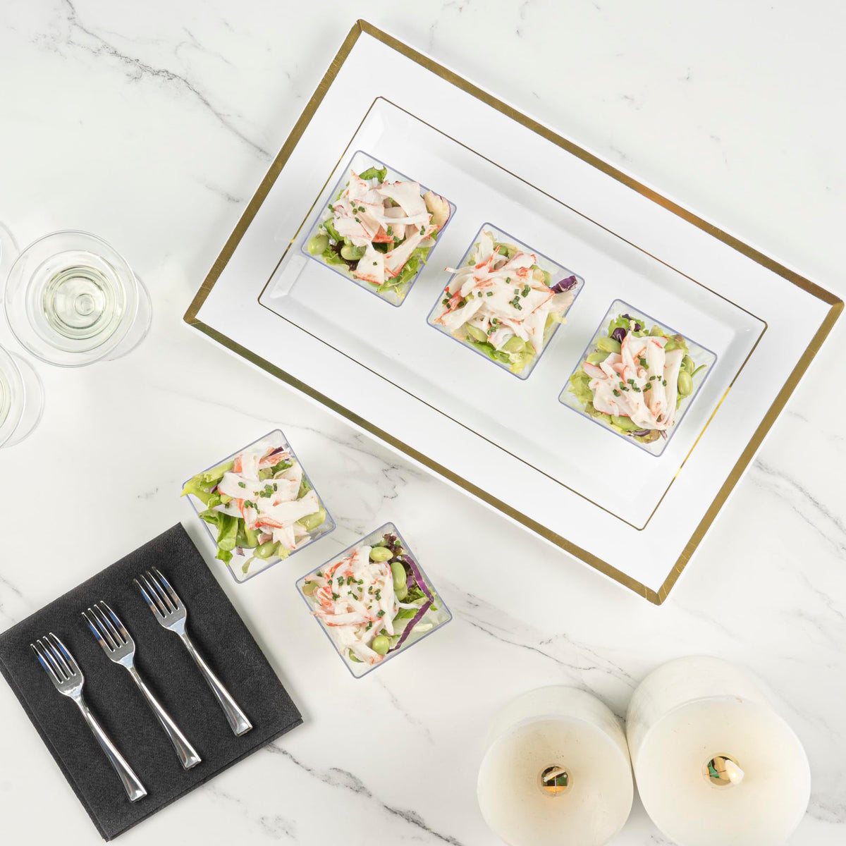 Restaurantware 100-count Kova cups simplify catering and cleanup.