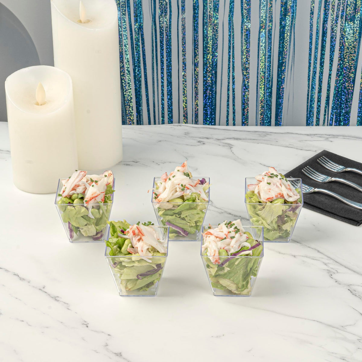 Restaurantware small appetizer cups ideal for weddings and parties.