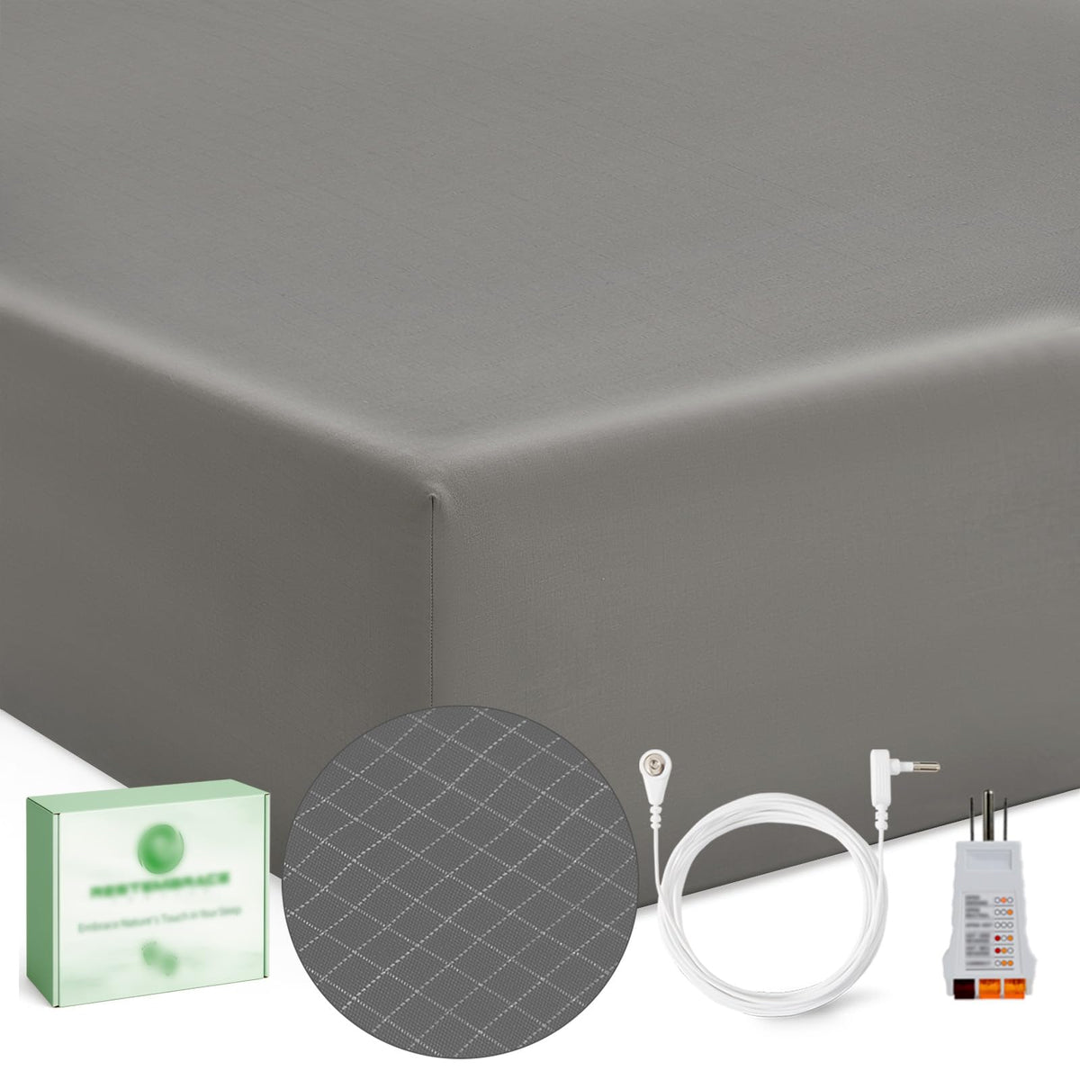 RestEmbrace Grounding Sheets Queen setup on bed for easy daily use