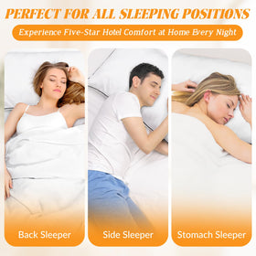 RESTOVIA guest-room setup with pillows showcasing versatile standard size.
