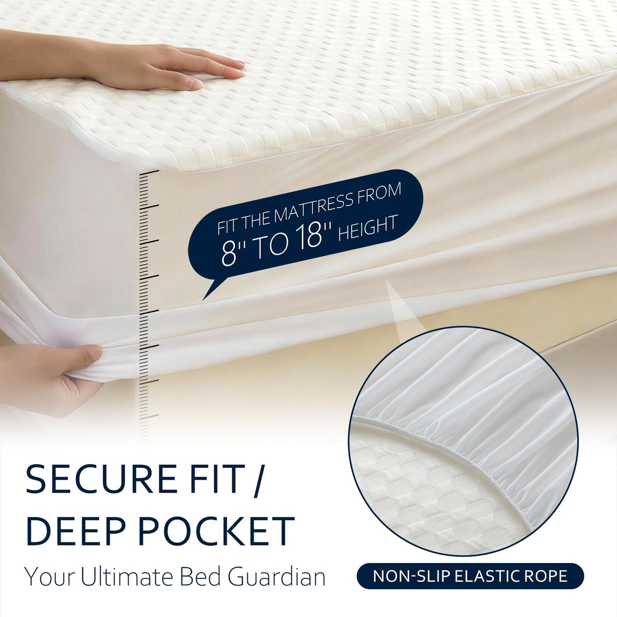 OCSC-certified organic cotton blend fabric provides soft, premium feel.
