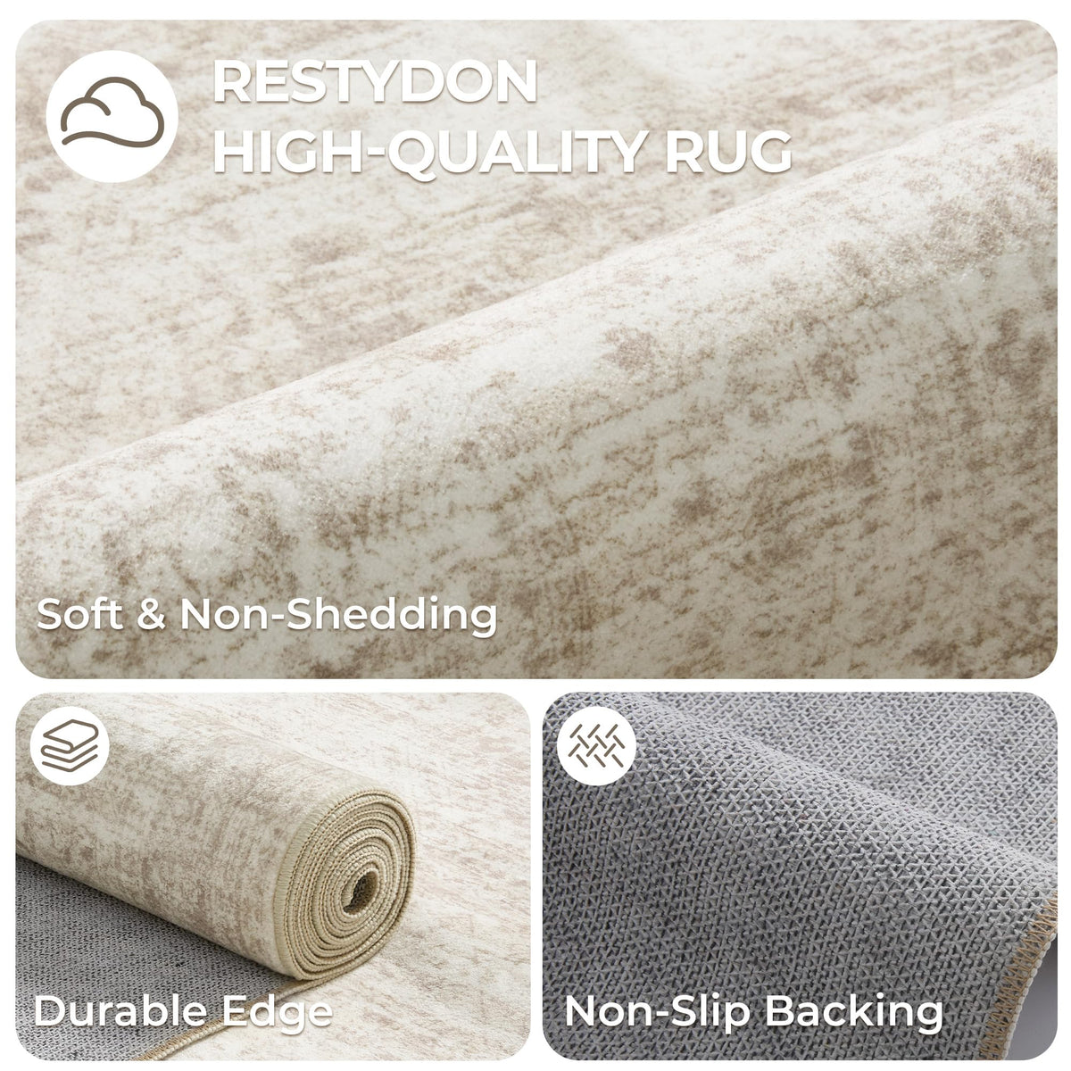 Restydon entryway kitchen bathroom rug suited for busy spaces