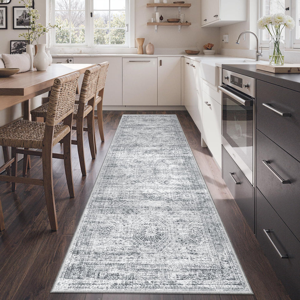 Restydon Kitchen Runner Rug non-slip 2.5 x 8 keeps floors safe in busy entryways.