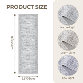 Restydon versatile rug for multiple rooms, blending grey and ivory tones.