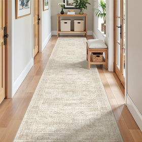 Restydon long bathroom rug runner entryway 2x10 with soft pile for cozy entry spaces.