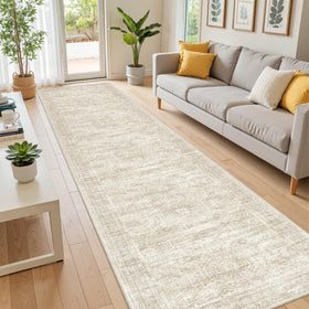 Restydon long bathroom rug runner hallway 2x10 complements neutral decor with subtle warmth.