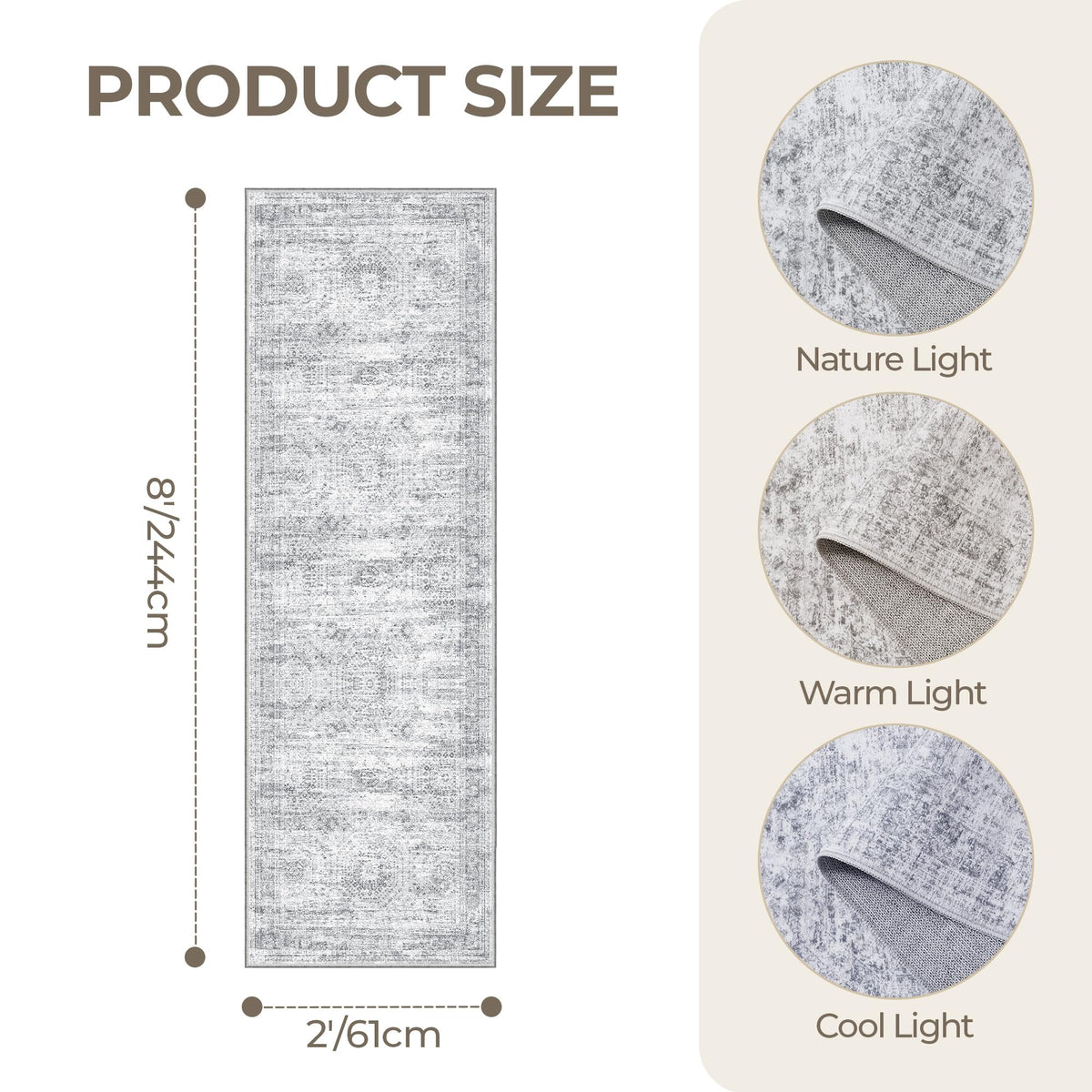 Restydon Rug Runner bathroom doorway offers a safe, comfortable transition between spaces.