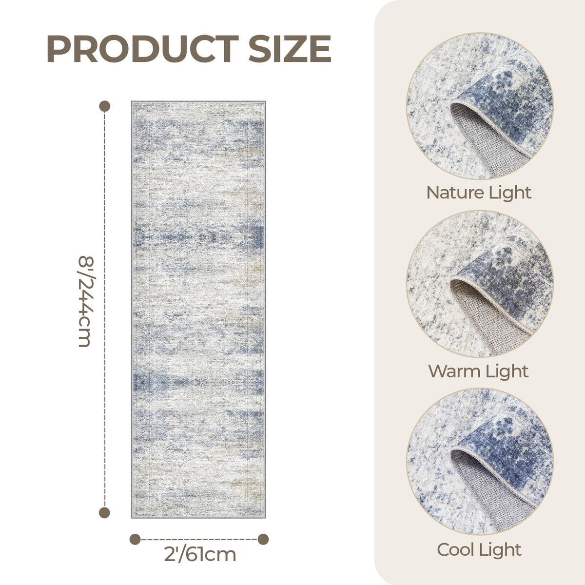 Restydon easy-care maintenance rug runner simplifies cleaning routines