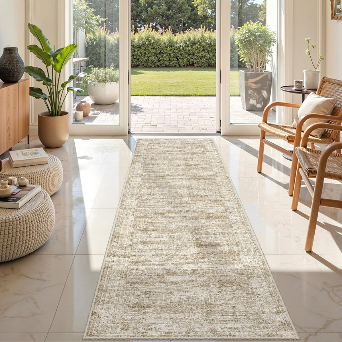 Restydon rug runner soft crystal pile suits kitchen, adding warm texture and comfort.