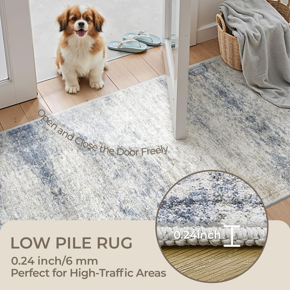 Restydon washable rug runner cleans easily for busy households