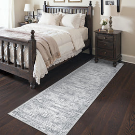 Restydon Rug Runner front view highlights washable, low-pile design ideal for busy households.