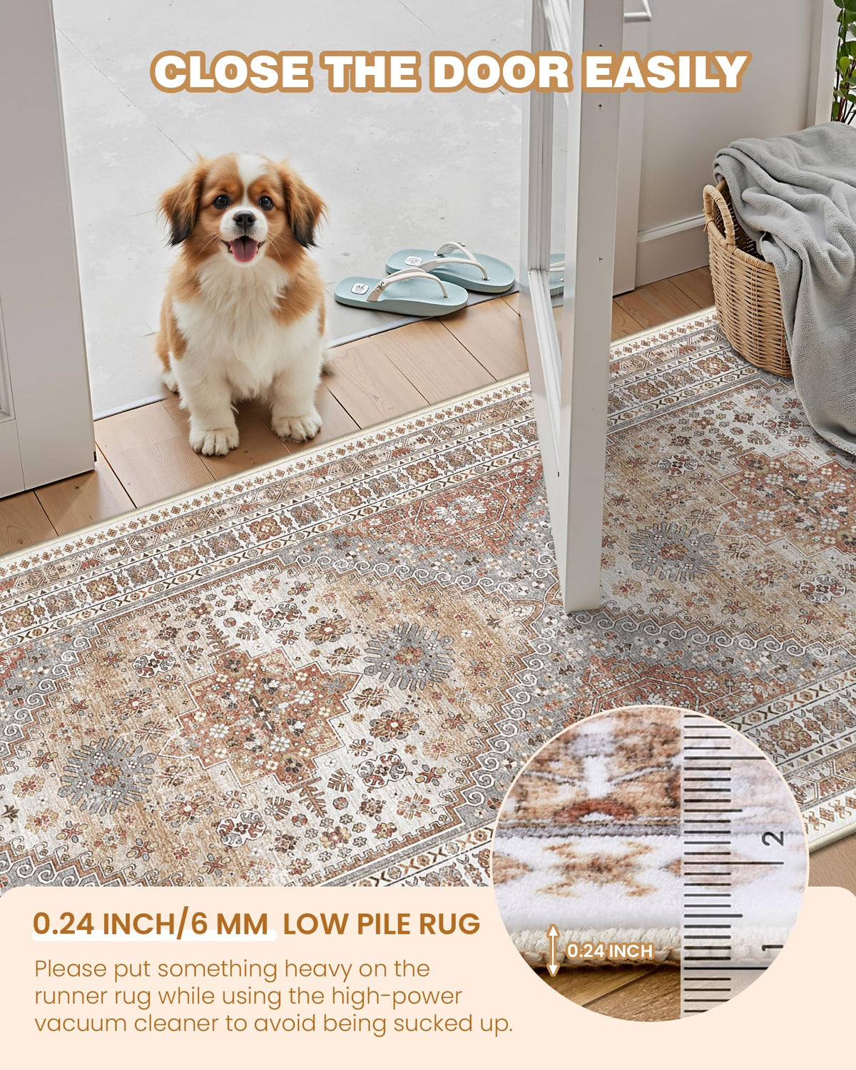 Restydon soft low-pile rug, bedroom-friendly underfoot comfort in busy homes