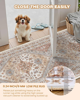 Restydon soft low-pile rug, bedroom-friendly underfoot comfort in busy homes