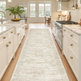 Restydon ultra-thin runner rug showing compact profile for under doors.