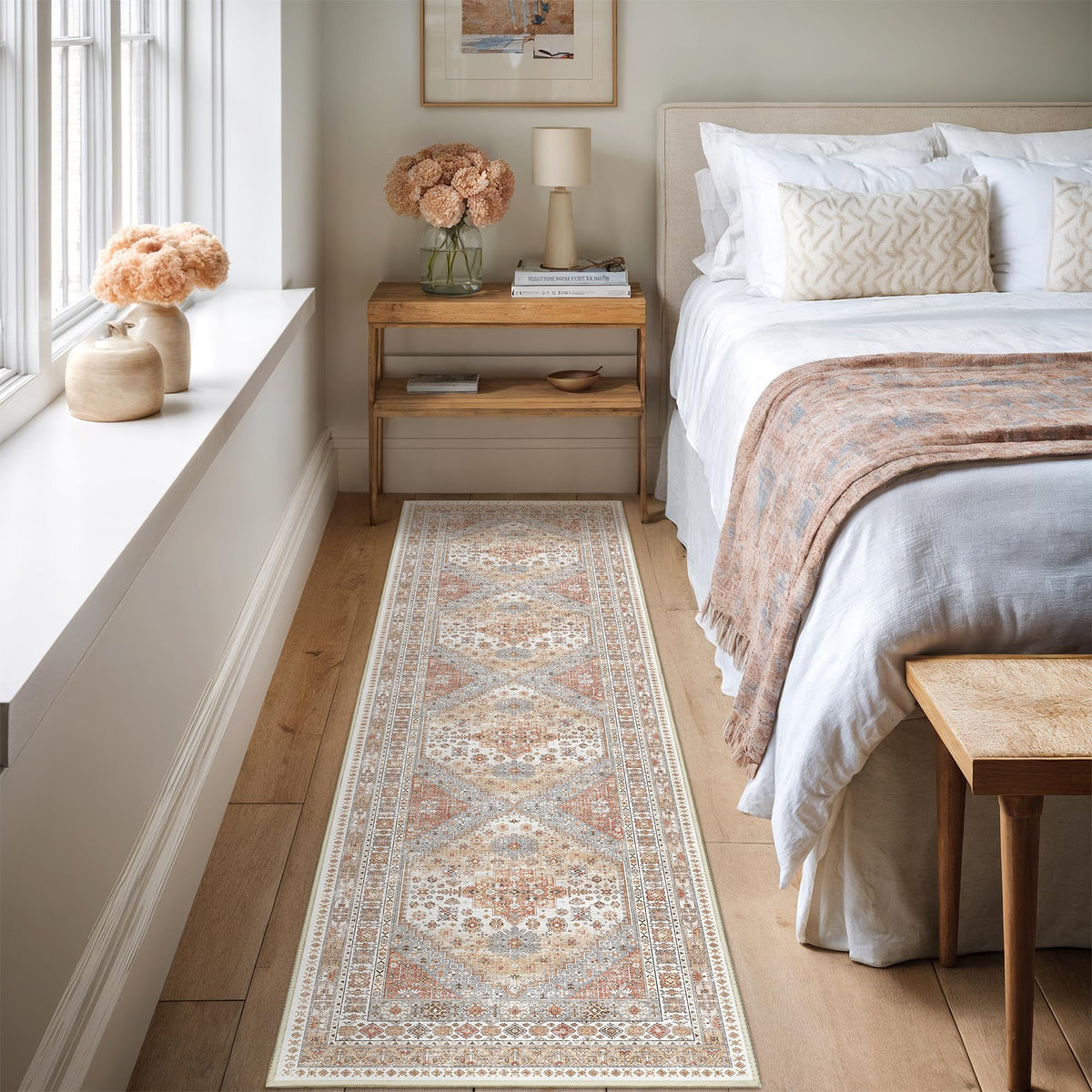 Restydon washable kitchen rug orange, easy to clean and maintain daily