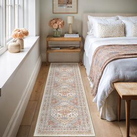 Restydon washable kitchen rug orange, easy to clean and maintain daily
