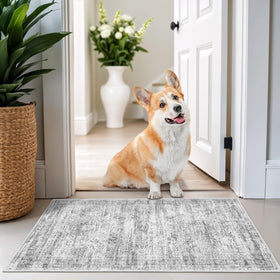 Restydon 2x3 grey-ivory rug runner, ultra-soft and easy to care for entryways