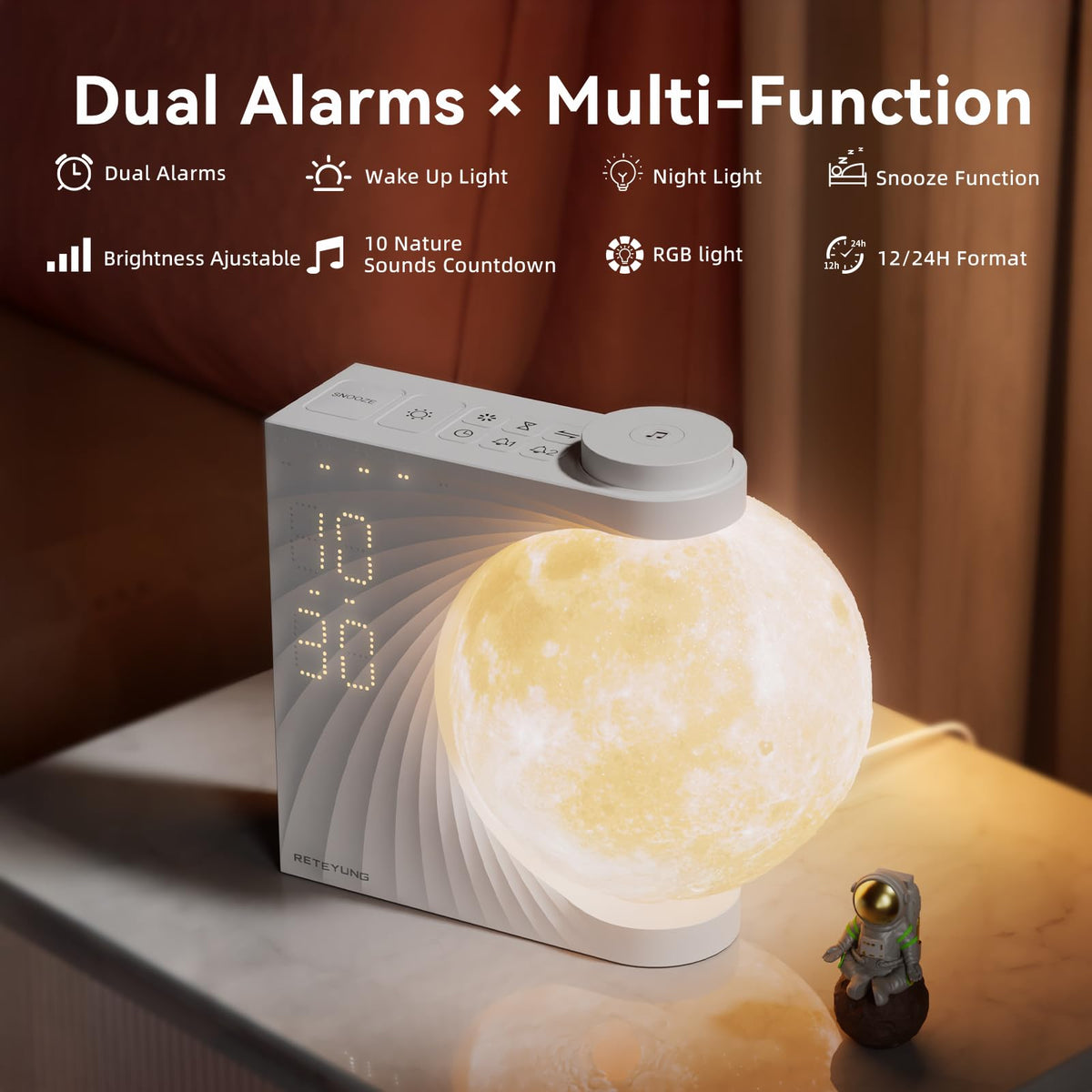 RETEYUNG light effects selection panel enables customizable room ambiance