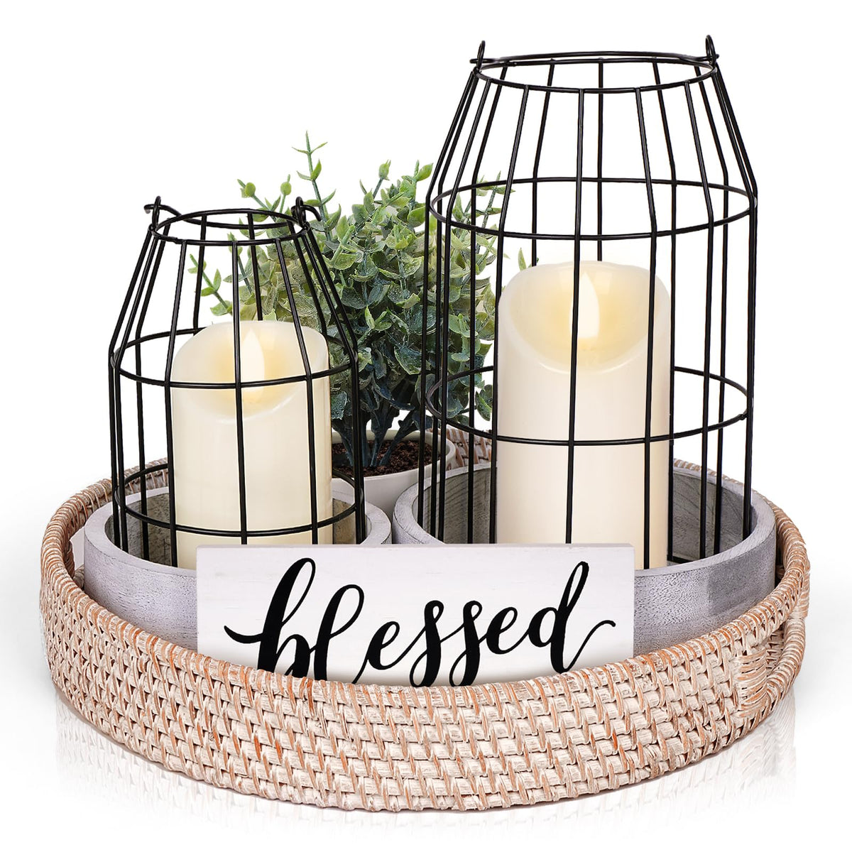 Retroramon rustic lantern holder small enhances tabletop charm