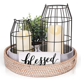 Retroramon rustic lantern holder small enhances tabletop charm
