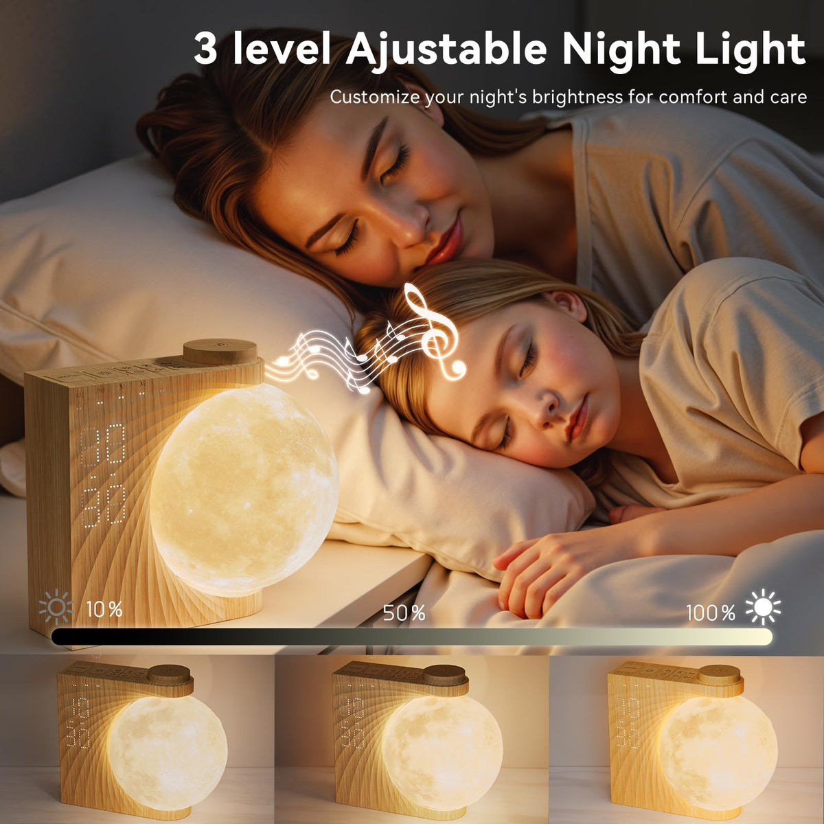 RETEYUNG dual alarm settings for flexible wake-ups